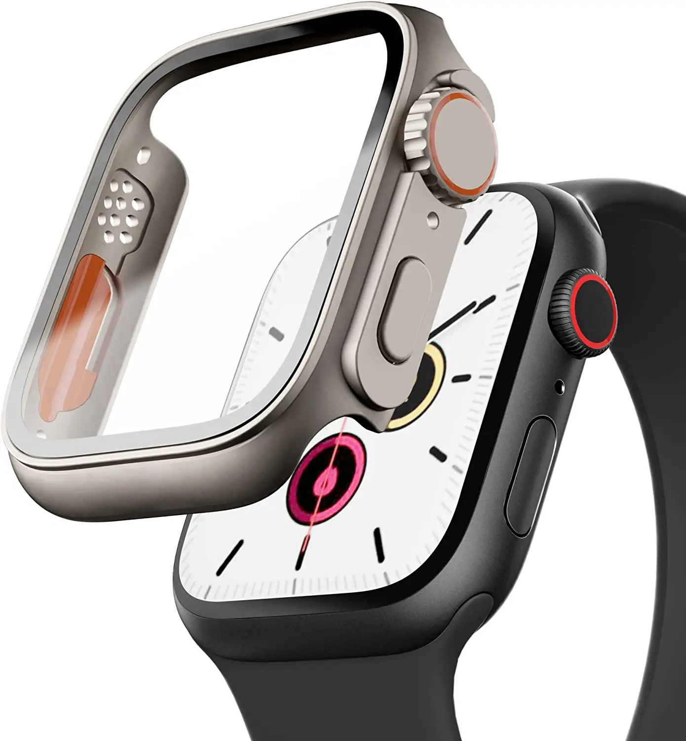 Glass+Case for Apple Watch 8 7 45mm 41mm 44mm 40mm Screen Protector Cover Tempered Bumper Case iWatch Series 4 5 6 SE Accessorie
Glass+Case for Apple Watch 8 7 45mm 41mm 44mm 40mm Screen Protector Cover Tempered Bumper Case iWatch Series 4 5 6 SE Accessorie