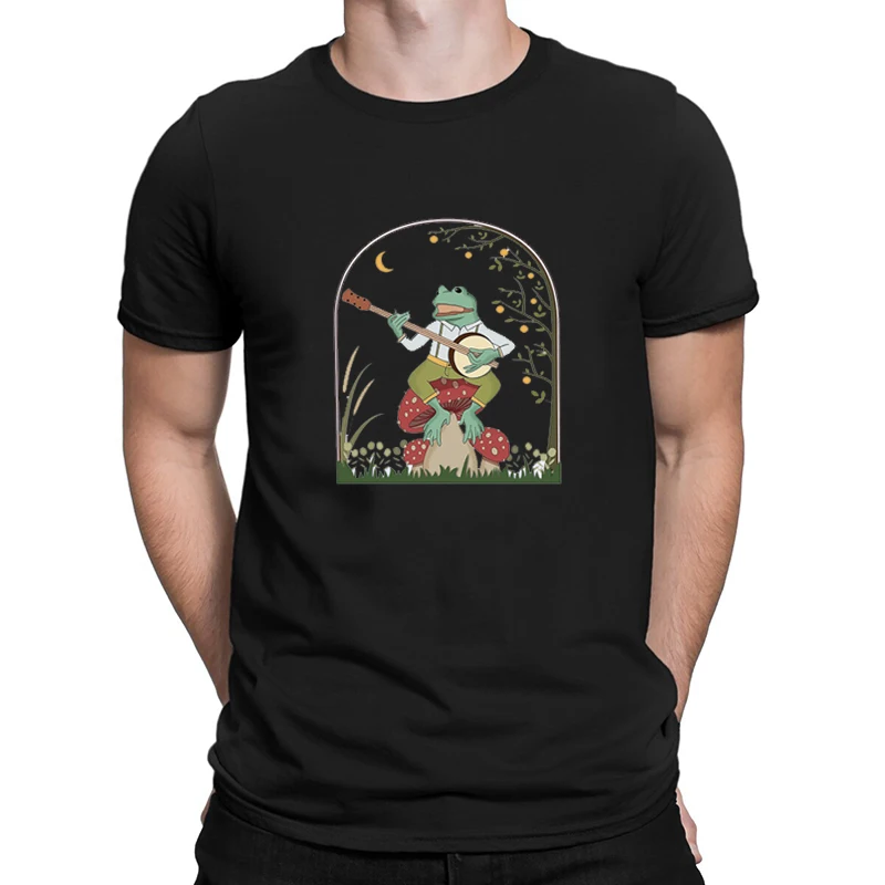 Cottagecore Aesthetic Frog Playing Banjo On Mushroom Cute Vintage Male T Shirt Cotton Oversize Tee Summer Cartoon T-Shirts
Cottagecore Aesthetic Frog Playing Banjo On Mushroom Cute Vintage Male T Shirt Cotton Oversize Tee Summer Cartoon T-Shirts