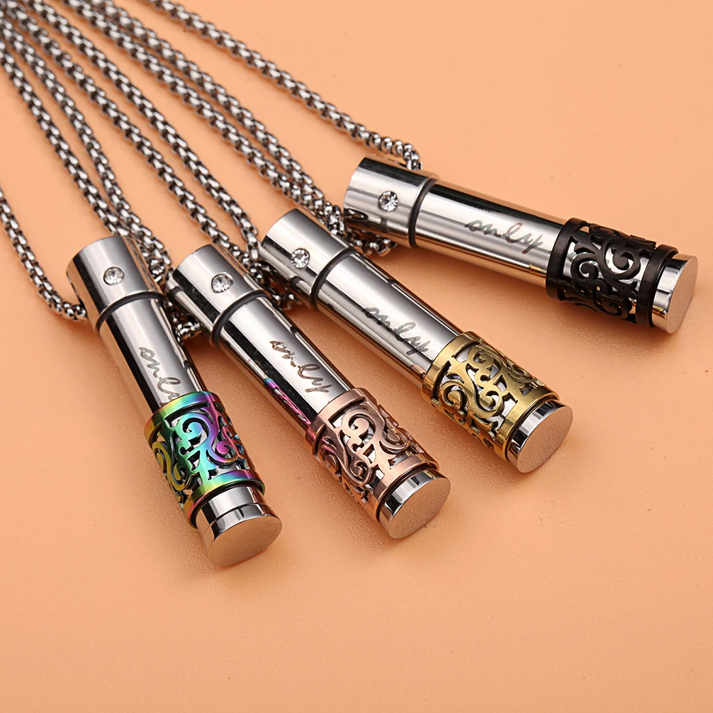 

2024 New Aromatherapy Jewelry Necklaces Essential Oil Diffuser Necklace Stainless Steel Open Locket Aroma Scent Perfume Necklace