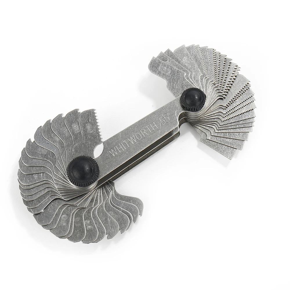 52PCS Screw Pitch Gauge Thread Gage 60°METRIC 55° Whitworth Lock Device Freely Adjusted Strong Hardness For Checking Tool Angle
52PCS Screw Pitch Gauge Thread Gage 60°METRIC 55° Whitworth Lock Device Freely Adjusted Strong Hardness For Checking Tool Angle