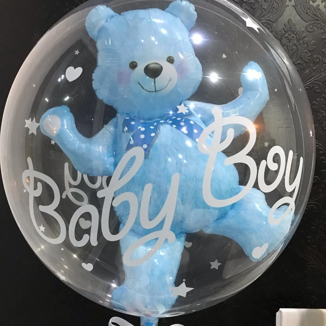 4D Transparent Baby Girl/Boy Bear Bubble Ball Birthday Party Blue/Pink Balloon Baby Shower Gender Reveal Decor DIY Gift Supplies 
4D Transparent Baby Girl/Boy Bear Bubble Ball Birthday Party Blue/Pink Balloon Baby Shower Gender Reveal Decor DIY Gift Supplies