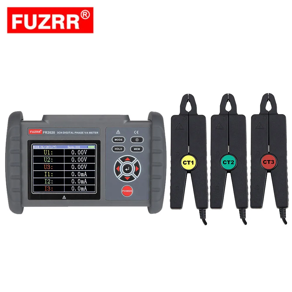 FR2023 3 Three Phase Digital Clamp Phase Meters VA Voltage ammeter Power Meter w/Phase Sequence Test
FR2023 3 Three Phase Digital Clamp Phase Meters VA Voltage ammeter Power Meter w/Phase Sequence Test