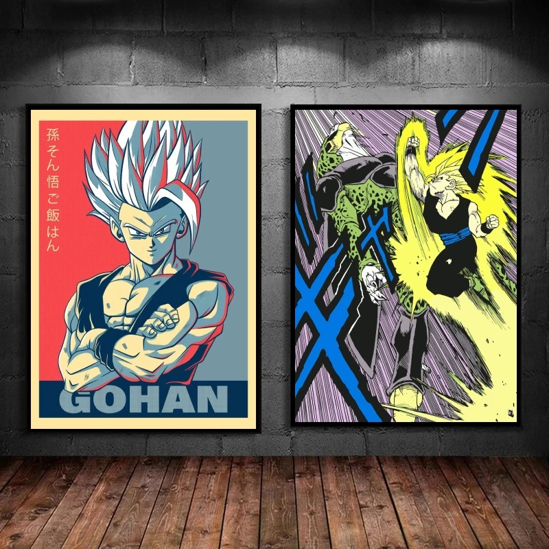 

Canvas Hd Prints Japanese Anime Dragon Ball Gohan Cartoon Character Picture Living Room Aesthetic Poster Gifts Wall Decoration
