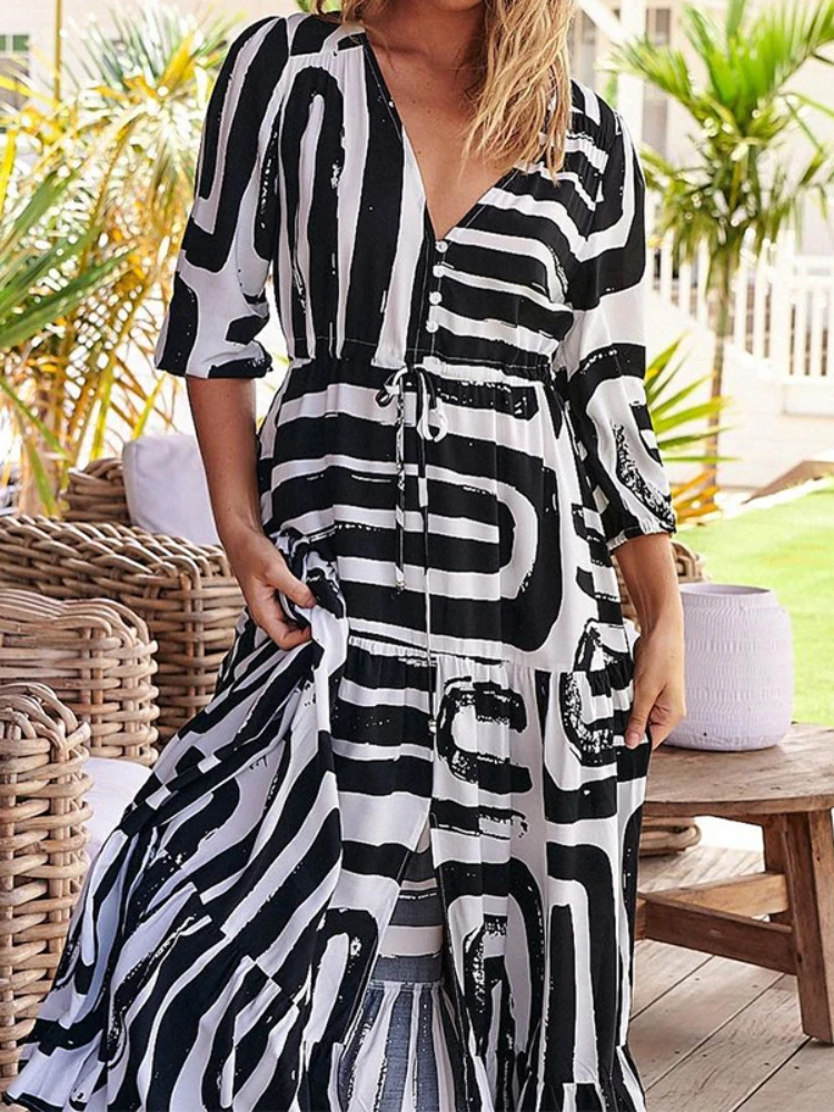 Women's Dress Spring Summer Woman Dress 2023 New Loose Fitting Long Sleeved Printed V-neck Long Commuter Top Women's Clothing
Women's Dress Spring Summer Woman Dress 2023 New Loose Fitting Long Sleeved Printed V-neck Long Commuter Top Women's Clothing