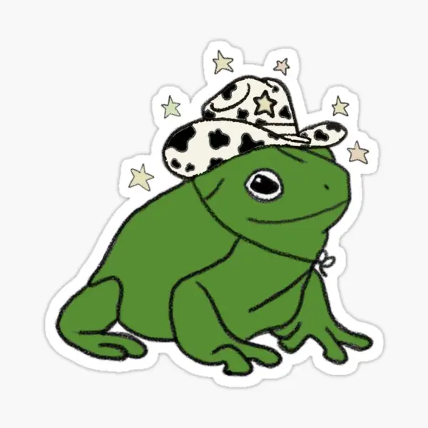 Frog With A Cowboy Hat 5PCS Stickers for Bumper Luggage Wall Cute Print Living Room Decorations Anime Kid Laptop Water Bottles
Frog With A Cowboy Hat 5PCS Stickers for Bumper Luggage Wall Cute Print Living Room Decorations Anime Kid Laptop Water Bottles