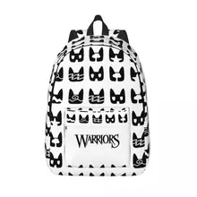 Warrior Cats Pattern Backpack Elementary High College School Student Bookbag Teens Daypack Sports