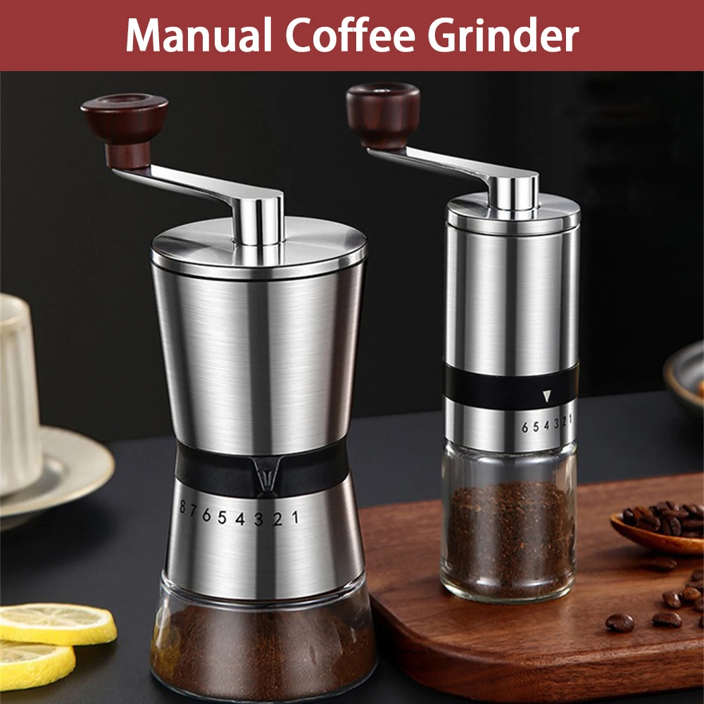 Home Portable Manual Coffee Grinder Hand Coffee Mill With Ceramic Burrs 6/8 Adjustable Settings Portable Hand Crank Tools
Home Portable Manual Coffee Grinder Hand Coffee Mill With Ceramic Burrs 6/8 Adjustable Settings Portable Hand Crank Tools