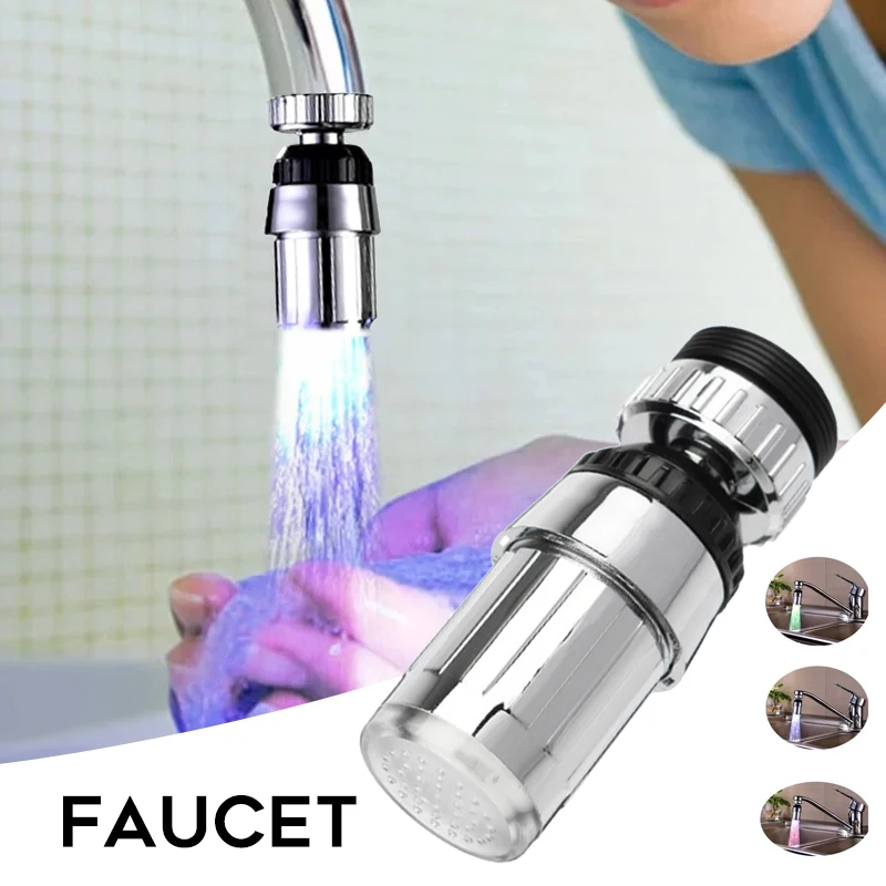 New Temperature Change Sensor Faucet Sprayer Glow LED 3 Color Light Water Tap Shower Kitchen Bathroom
New Temperature Change Sensor Faucet Sprayer Glow LED 3 Color Light Water Tap Shower Kitchen Bathroom