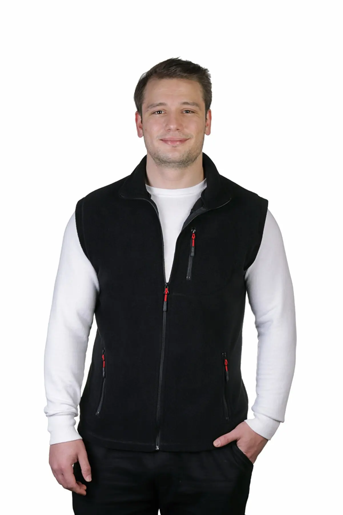 Men's fleece Vest Full feosports Vest 3 Pocket Jacket Coat Waistcoat 80523120