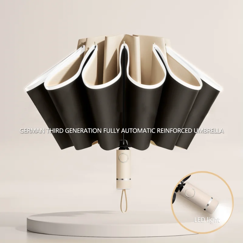 Umbrella with Reflective Strip Folding Automatic Sun Rain Portable Umbrella Windproof Umbrella Outdoor 3 Fold Large
Umbrella with Reflective Strip Folding Automatic Sun Rain Portable Umbrella Windproof Umbrella Outdoor 3 Fold Large