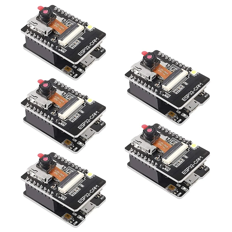5Pcs ESP32-CAM-MB Wifi Bluetooth Development Board OV2640 Camera Module Micro-USB Interface CH340G For Arduino
5Pcs ESP32-CAM-MB Wifi Bluetooth Development Board OV2640 Camera Module Micro-USB Interface CH340G For Arduino