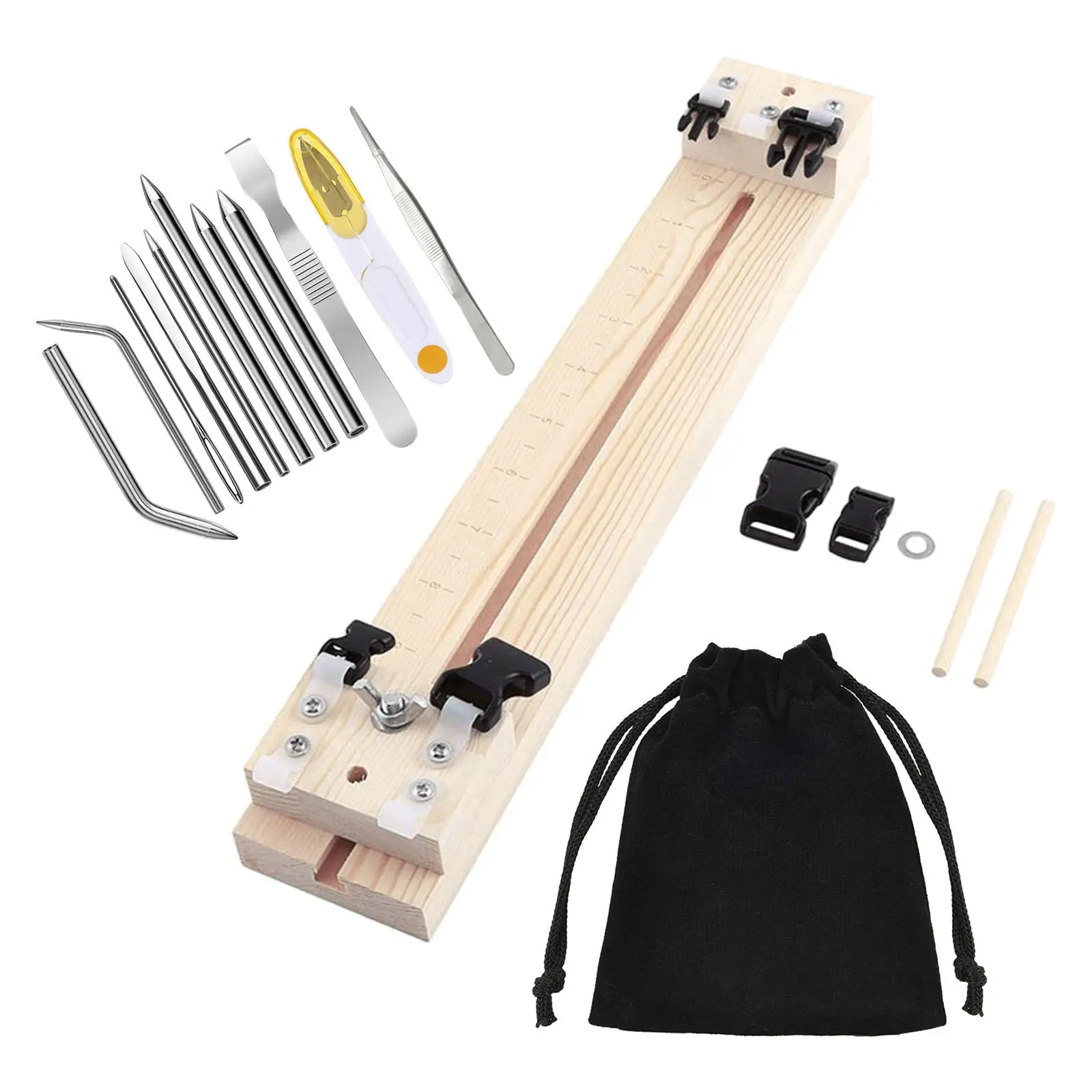 Lacing , with Stainless Steel Scissors Wooden Easy to Use DIY Bracelet Maker for Parachute Supplies Weaving
Lacing , with Stainless Steel Scissors Wooden Easy to Use DIY Bracelet Maker for Parachute Supplies Weaving