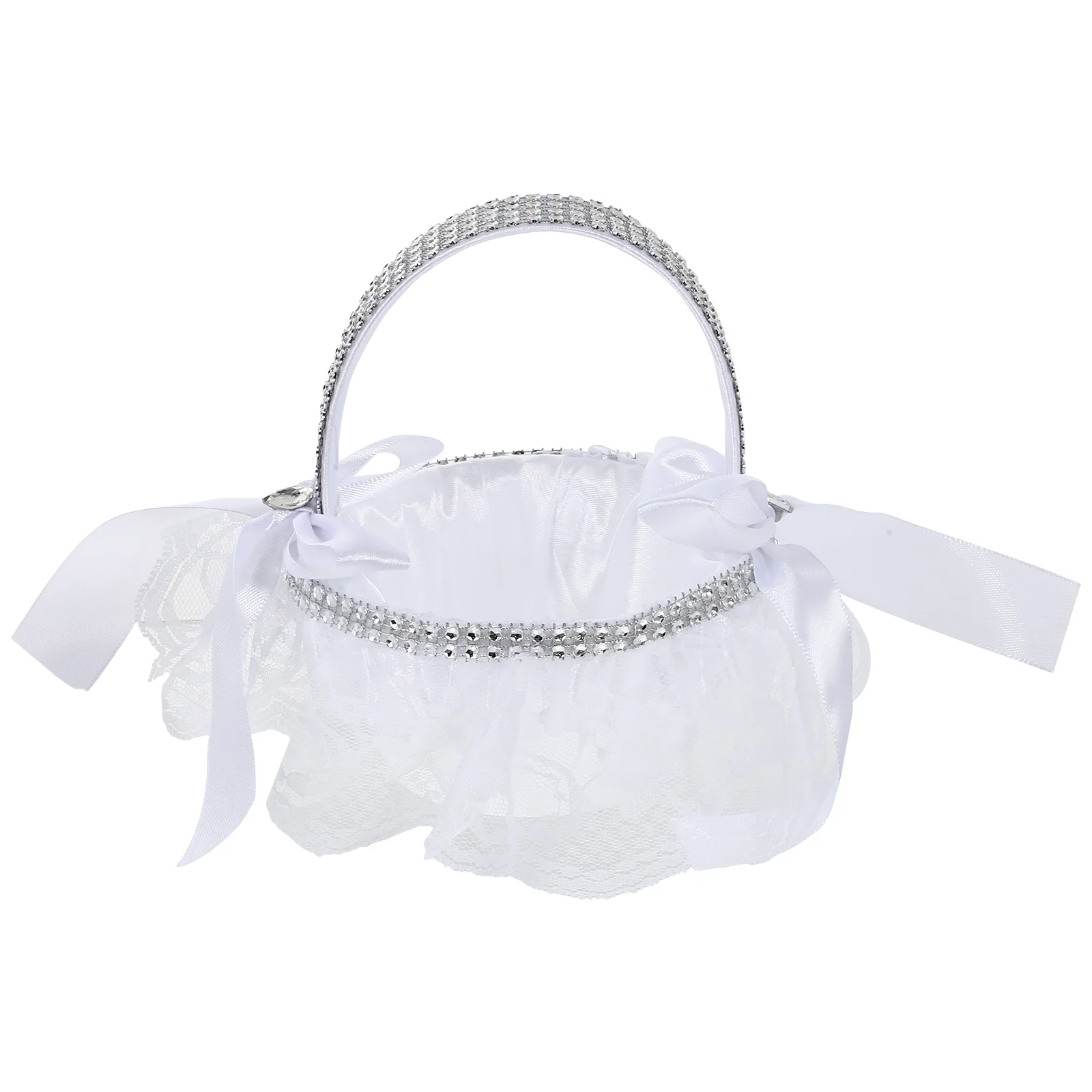 Wedding Flower Basket Rhinestone Ceremony Flower Basket Bowknot Petal Storage Basket for Bridal Wedding Birthday Party Girl
Wedding Flower Basket Rhinestone Ceremony Flower Basket Bowknot Petal Storage Basket for Bridal Wedding Birthday Party Girl