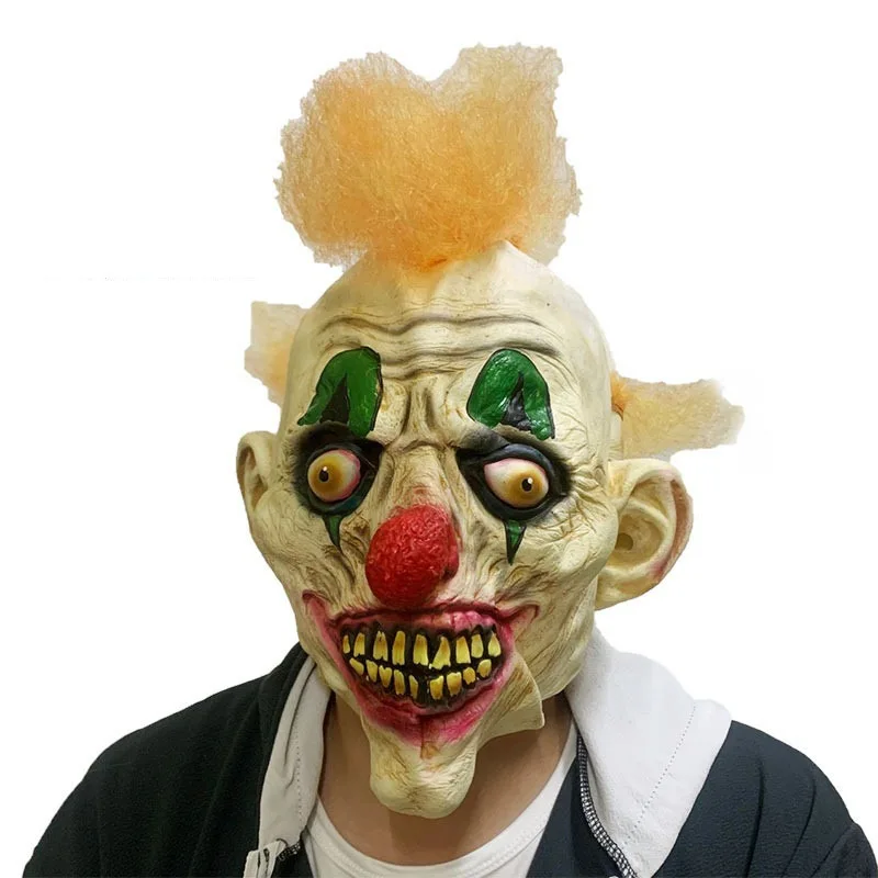 Hallowmas Cosplay Маска Хэллоуин, латекс маска желтые волосы клоун головной убор для ролевых игр
Hallowmas Cosplay Маска Хэллоуин, латекс маска желтые волосы клоун головной убор для ролевых игр