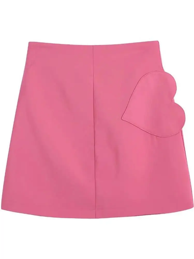 TRAF Women 2022 Fashion Solid Color With Heart Decoration Fitted Mini Skirt Vintage High Waist Zipper Female Skirts Streetwear
TRAF Women 2022 Fashion Solid Color With Heart Decoration Fitted Mini Skirt Vintage High Waist Zipper Female Skirts Streetwear