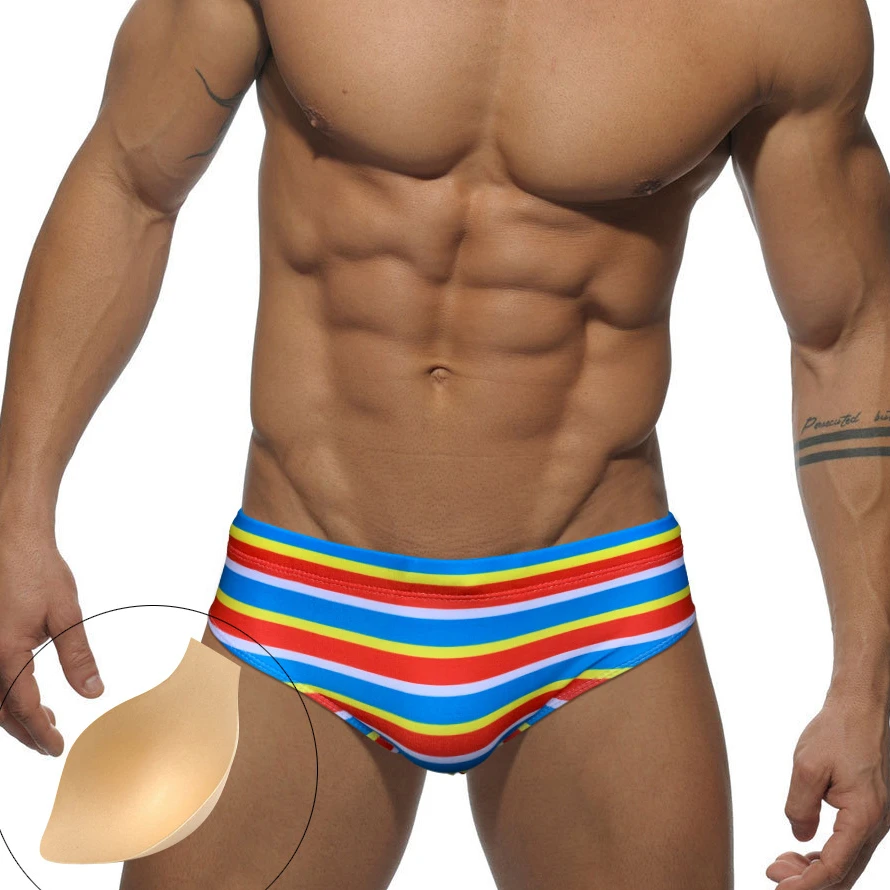 

2022 Sexy Stripes Swimwear Man Swimming Suit Push Up Bikini Swimsuit Mens Swim Briefs for Men Surf Sailing Sport Wear Jessborn