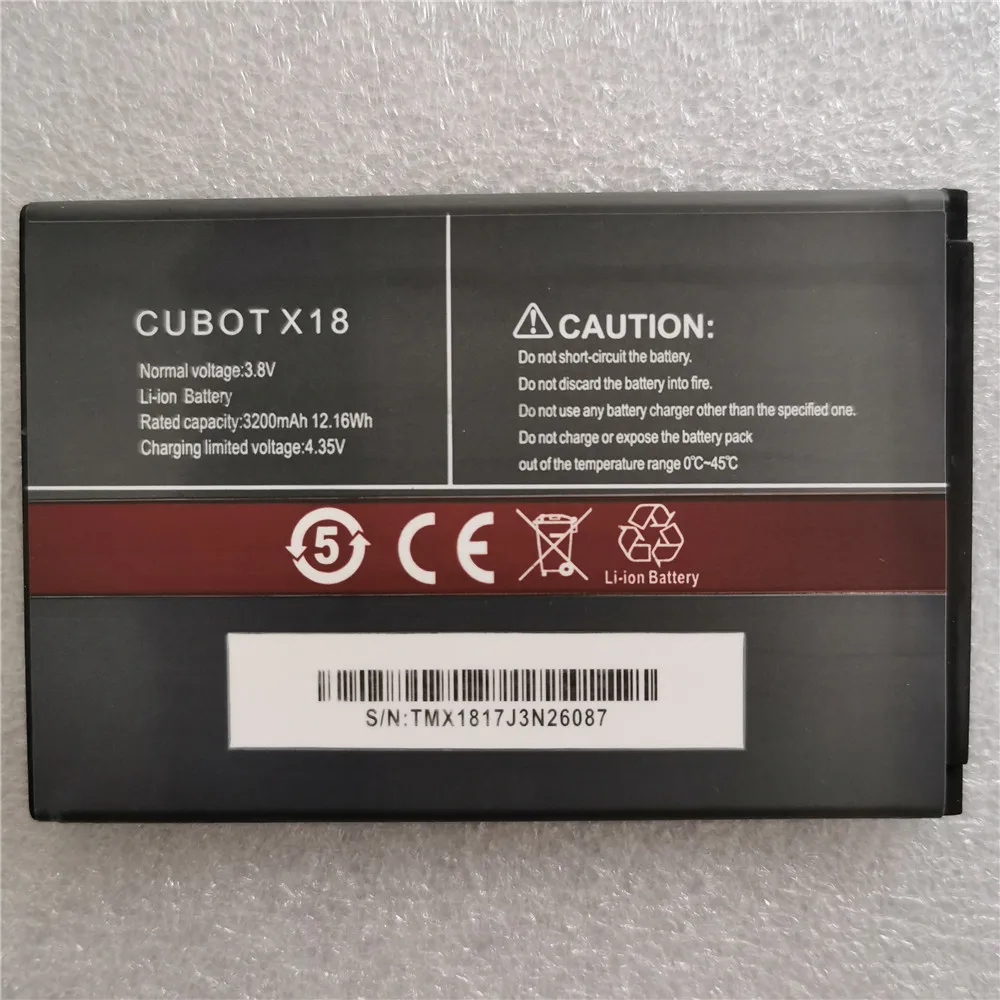 3200mAh For Cubot X18 Long Time Standy Battery for Cubot X18 High Quality Replacement Large Capacity mobile phone Battery
3200mAh For Cubot X18 Long Time Standy Battery for Cubot X18 High Quality Replacement Large Capacity mobile phone Battery