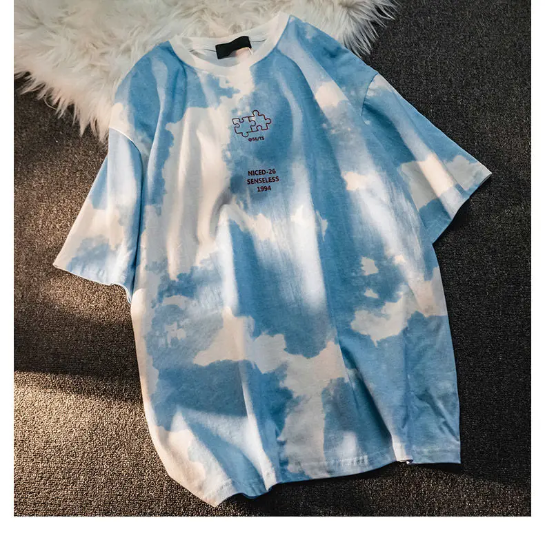Hip Hop Tie Dye T-Shirt Streetwear Letter Puzzle Printed Tshirt 2021 Men Summer T Shirt Harajuku Cotton Short Sleeve Tops Tees
Hip Hop Tie Dye T-Shirt Streetwear Letter Puzzle Printed Tshirt 2021 Men Summer T Shirt Harajuku Cotton Short Sleeve Tops Tees