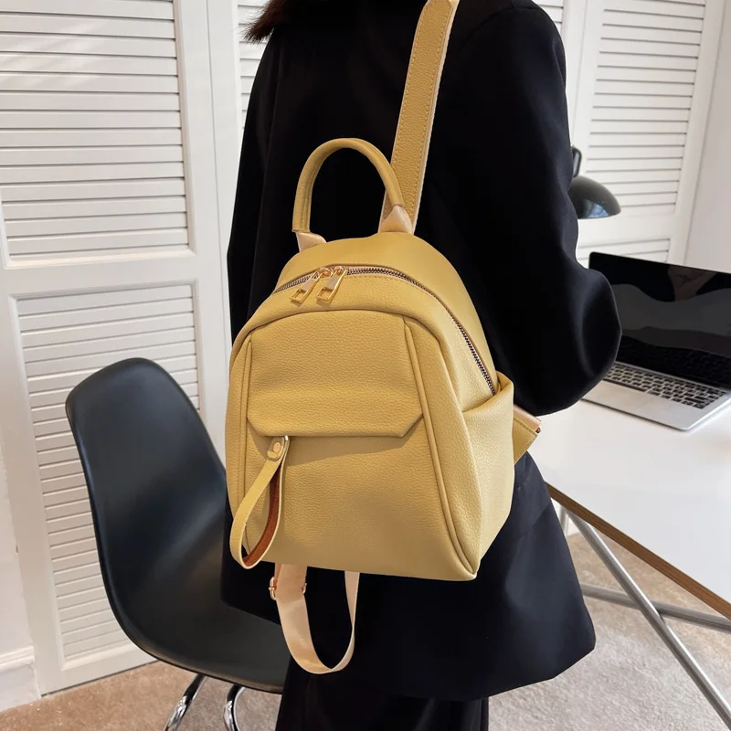 High Quality New Waterproof Solid Color Leather Women Backpack College Style Travel Rucksack School Bags for Teenage Girl Boys
High Quality New Waterproof Solid Color Leather Women Backpack College Style Travel Rucksack School Bags for Teenage Girl Boys