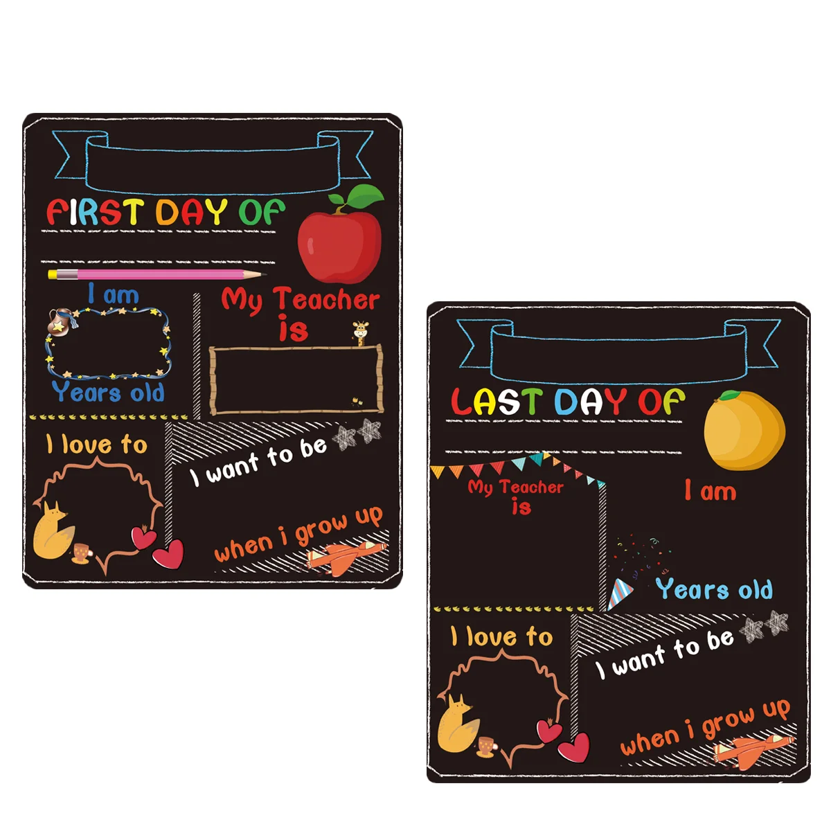 1Pc Frameless Black Chalkboard, Double- sided Color Printing Hanging Blackboard Sign Message Board Student Educational Board
1Pc Frameless Black Chalkboard, Double- sided Color Printing Hanging Blackboard Sign Message Board Student Educational Board