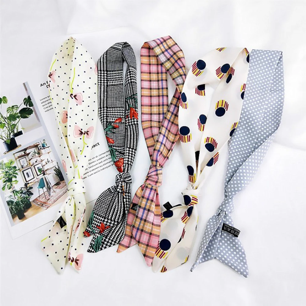 Lady Long Skinny Silk Scarf Hairband Neck Tie Design Print Luxury Brand Hair Hoop Accessories Cool Girl Scarves Summer 2023
Lady Long Skinny Silk Scarf Hairband Neck Tie Design Print Luxury Brand Hair Hoop Accessories Cool Girl Scarves Summer 2023