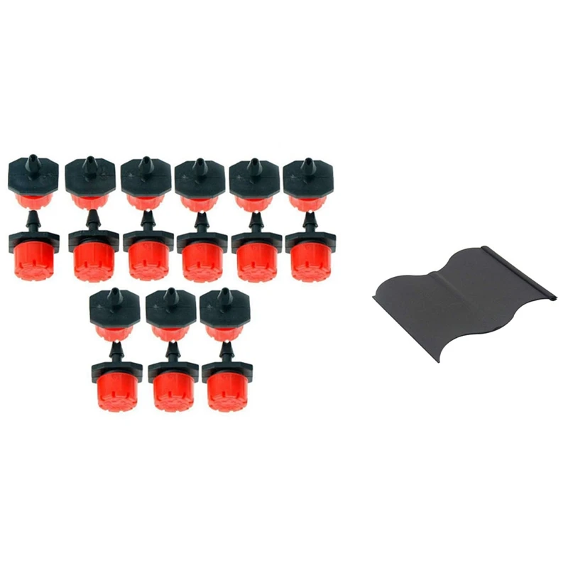 

75 Pcs Micro-Flow Dripper Drip Head Adjustable With 20 Interlocked Landscape Edge Garden Side Lawn Edge Pp Fence