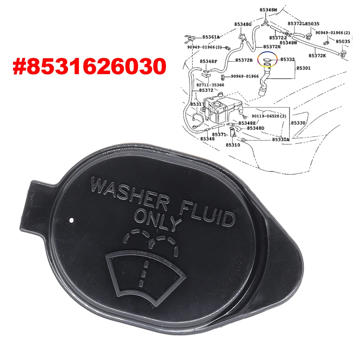 Car Windshield Wiper Reservoir Washer Bottle Cap Lid Top Replacement Part Eservoir Washer Cap For Toyota For Lexus IS 8531626030
Car Windshield Wiper Reservoir Washer Bottle Cap Lid Top Replacement Part Eservoir Washer Cap For Toyota For Lexus IS 8531626030