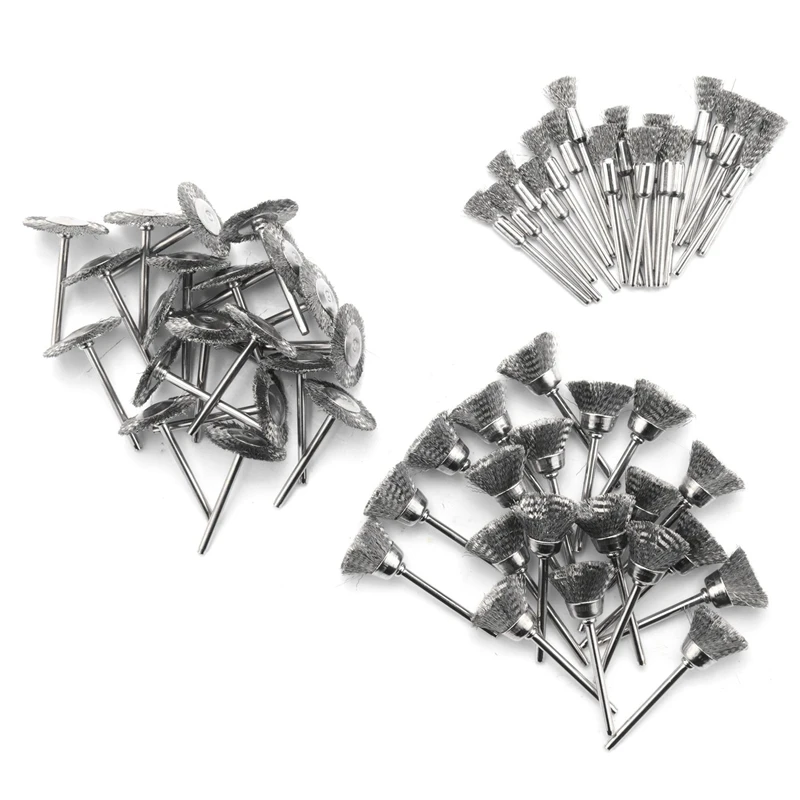 Newest Steel Rotary Brush For 60Pcs 3Mm Shank Wire Wheel Brush Mini Drill Rotary Tool For Metal Rust Polishing
Newest Steel Rotary Brush For 60Pcs 3Mm Shank Wire Wheel Brush Mini Drill Rotary Tool For Metal Rust Polishing
