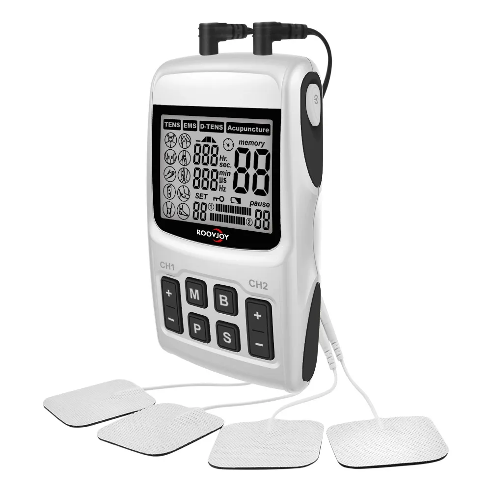 ROOVJOY Therapy Machine TENS Muscle Stimulator 4 in 1 Combo Device with EMS RUSS IF function
ROOVJOY Therapy Machine TENS Muscle Stimulator 4 in 1 Combo Device with EMS RUSS IF function