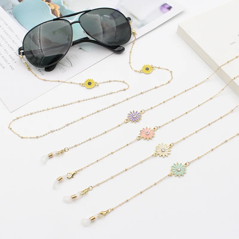 YW GAIRU Fashion Handmade Daisy Flowers Metal Women Sunglassess Beads Chain Exquisite Girl Anti-Lost Mask Glasses Lanyard Chain
YW GAIRU Fashion Handmade Daisy Flowers Metal Women Sunglassess Beads Chain Exquisite Girl Anti-Lost Mask Glasses Lanyard Chain