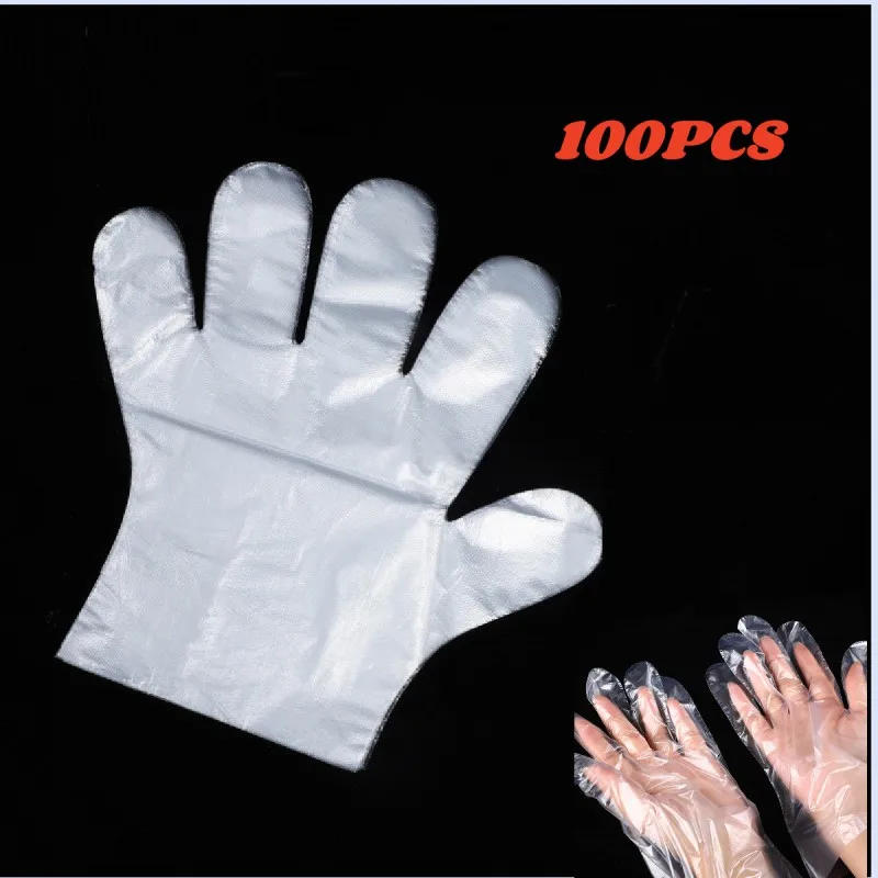 100PCS Disposable Gloves Transparent Waterproof Clean Hygienic Plastic Gloves Food Thickening Film Disposable Kitchenware
100PCS Disposable Gloves Transparent Waterproof Clean Hygienic Plastic Gloves Food Thickening Film Disposable Kitchenware