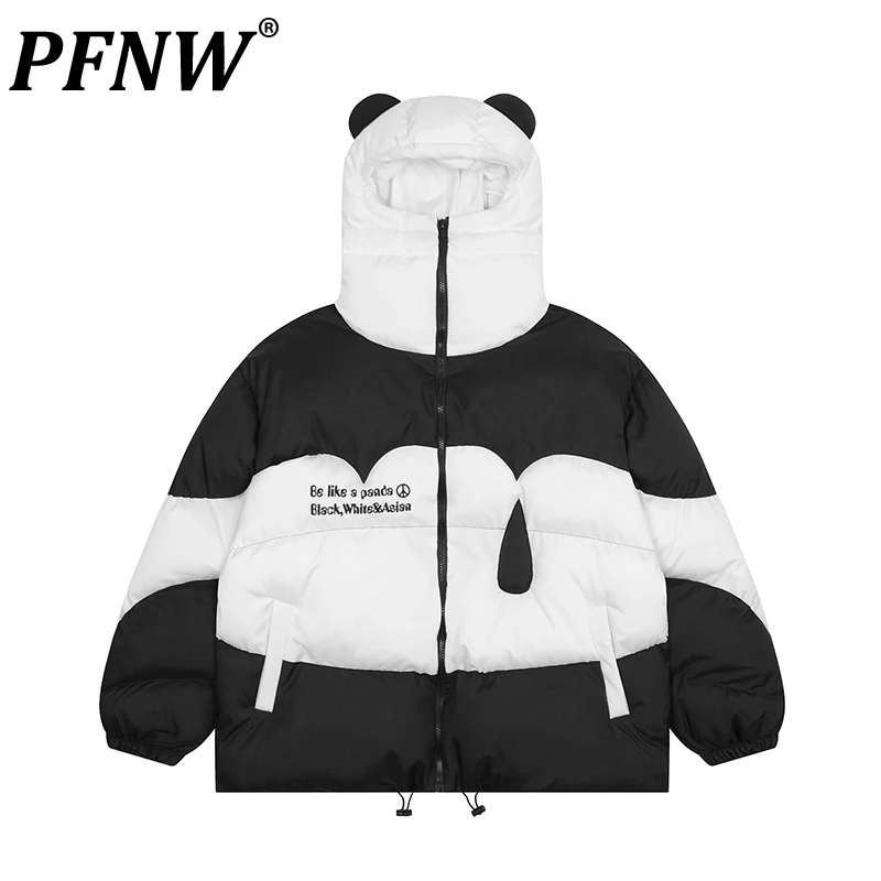 PFNW Autumn Winter Men's High Street Print Embroidery Hooded Cotton Padded Jacket Tide Contrast Zipper Warm Hip-hop Coat 12A7279
PFNW Autumn Winter Men's High Street Print Embroidery Hooded Cotton Padded Jacket Tide Contrast Zipper Warm Hip-hop Coat 12A7279