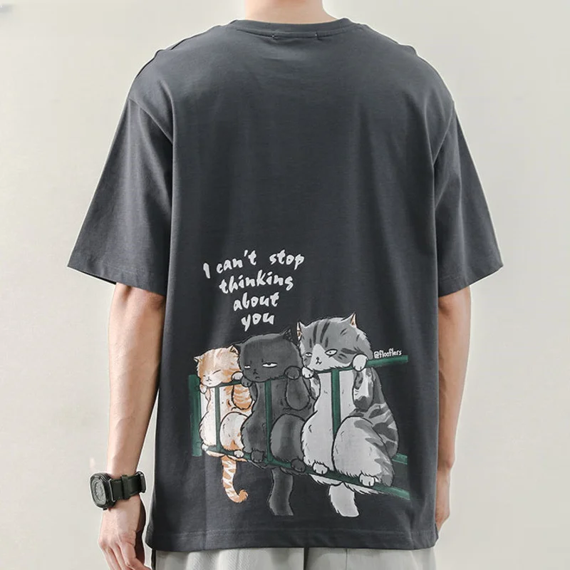 2023 Man Shirt Casual Tshirt Homme O Neck Boys Clothes Summer Top Tees Kitten print T Shirt Funny Male Casual Tees
2023 Man Shirt Casual Tshirt Homme O Neck Boys Clothes Summer Top Tees Kitten print T Shirt Funny Male Casual Tees