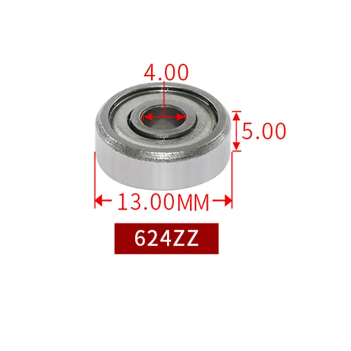 624ZZ Bearing 10 Pcs Premium Metal Shielded Ball Bearing 4*13*5 Mm 50,000 Rpm Bearing Mechanical Power Transmission
624ZZ Bearing 10 Pcs Premium Metal Shielded Ball Bearing 4*13*5 Mm 50,000 Rpm Bearing Mechanical Power Transmission