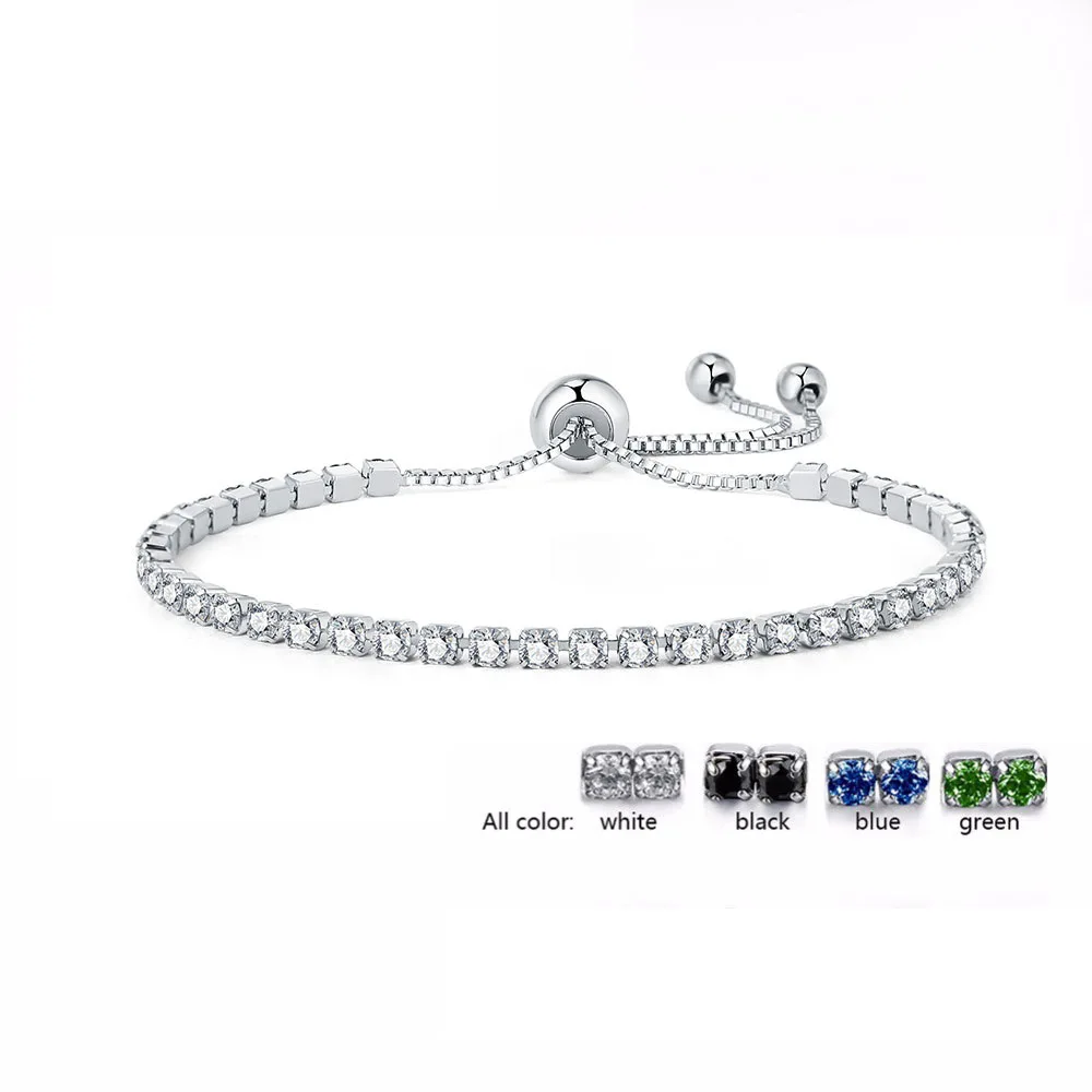2.5mm Round Zircon Bracelet For Man And Women Colorful Bracelet Single Row Color Diamond Bracelet Gift Jewelry Wholesale New
2.5mm Round Zircon Bracelet For Man And Women Colorful Bracelet Single Row Color Diamond Bracelet Gift Jewelry Wholesale New
