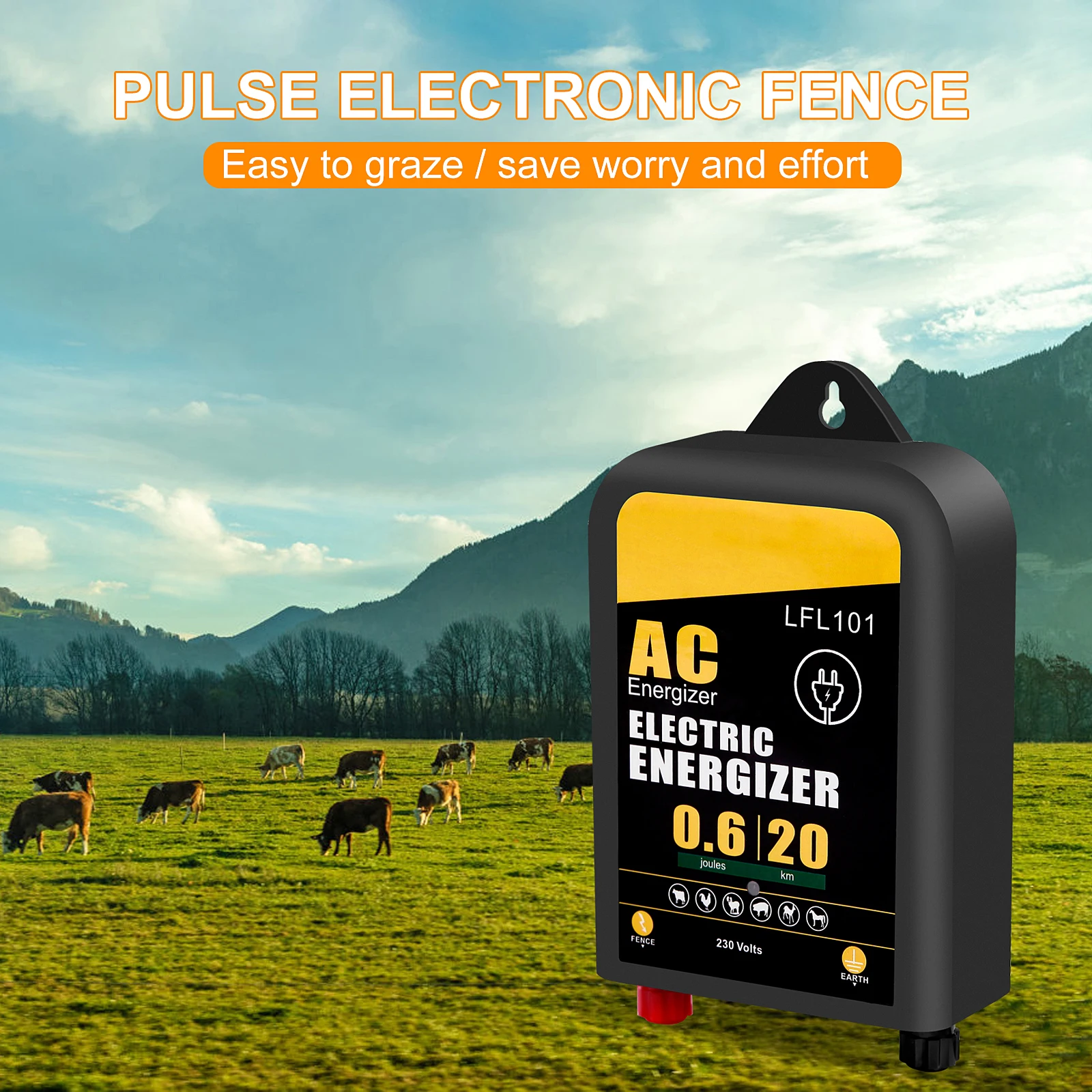 Electric Fence AC Powered 20 km 25 ha Waterproof Electric Fence Animal Horse Cow Poultry Farm Equipment
Electric Fence AC Powered 20 km 25 ha Waterproof Electric Fence Animal Horse Cow Poultry Farm Equipment