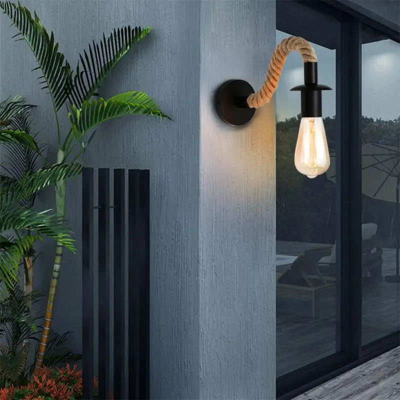 Винтажный деревянный настенный светильник в стиле ретро, бра E27, внутренний Декор для дома, столовой, прикроватный светильник, освещение для спальни