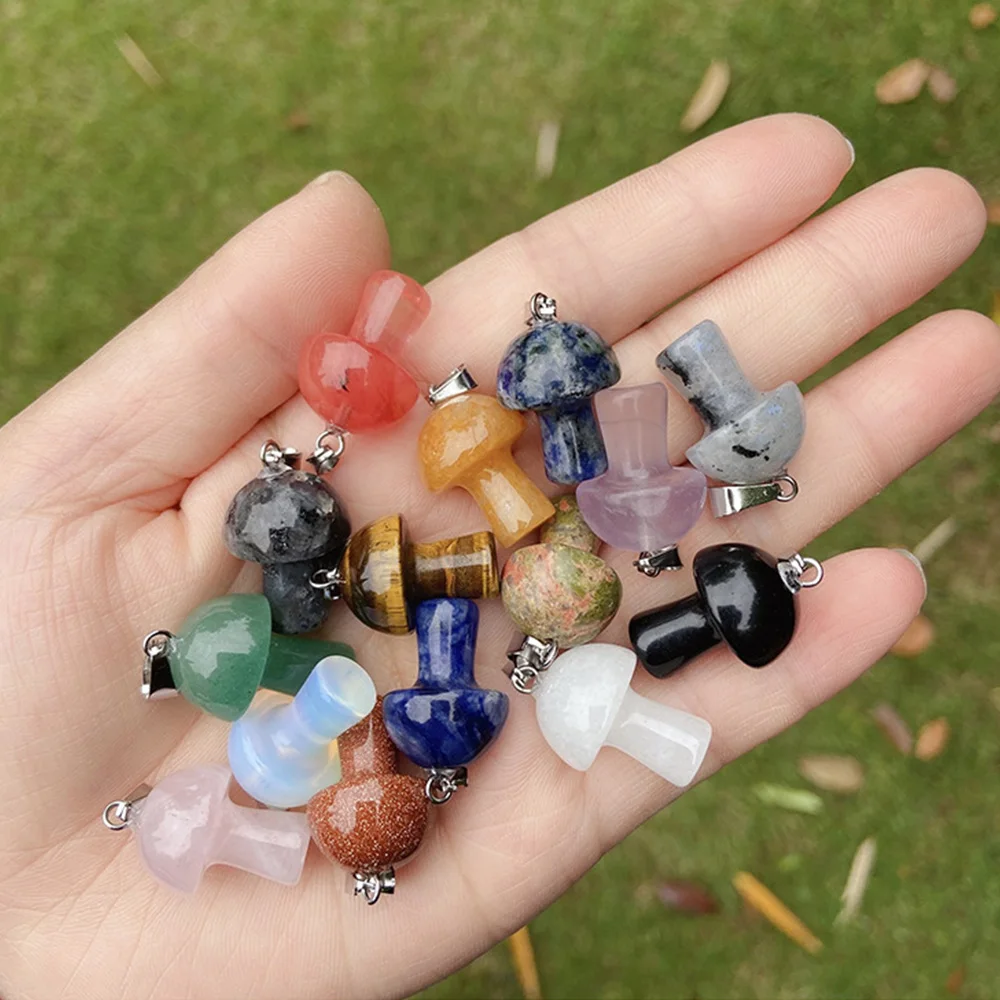 1Pc Natural Rose Quartz Tiger Eye Stone Mushroom Pendants Energy Amulet for DIY Making Jewelry Accessories
1Pc Natural Rose Quartz Tiger Eye Stone Mushroom Pendants Energy Amulet for DIY Making Jewelry Accessories