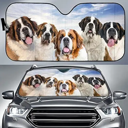 Cute St Bernard Family Dog Lover Car Sunshade, Funny St Bernard Front Window Sun Cover Car Windshield Durable Visor
Cute St Bernard Family Dog Lover Car Sunshade, Funny St Bernard Front Window Sun Cover Car Windshield Durable Visor
