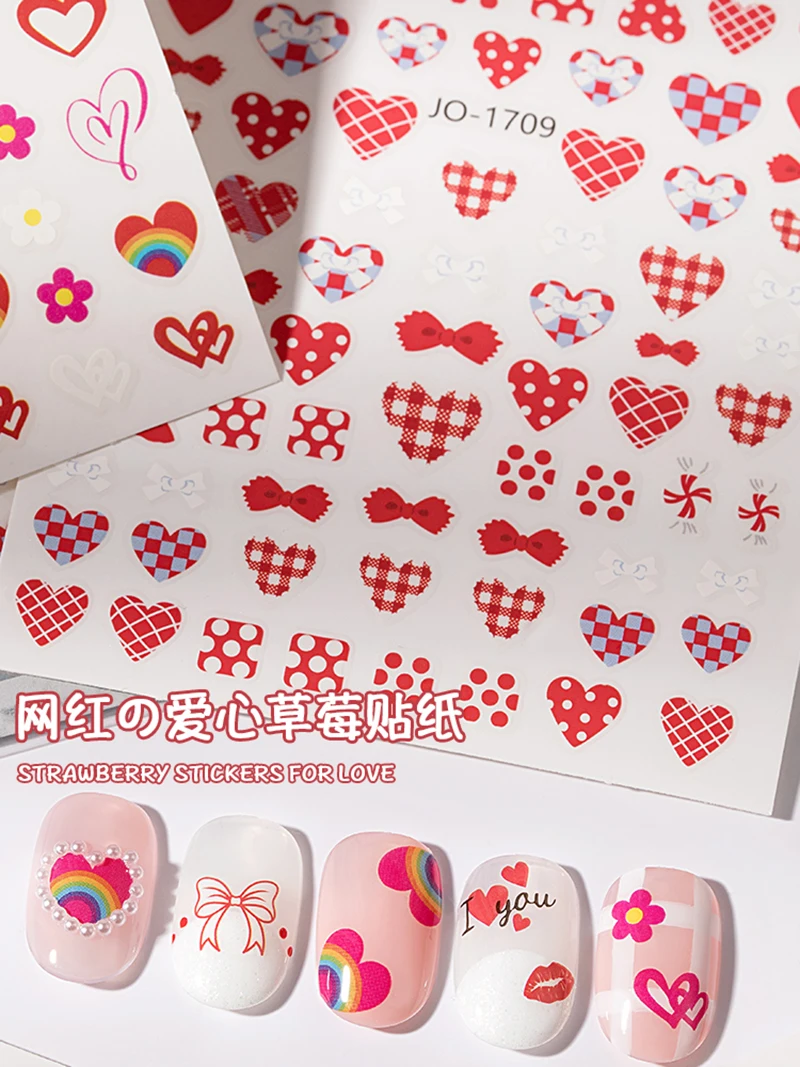 Milk Strawberry Nail Stickers Ins Popular Summer Love Pattern Decals DIY Nail Art Manicure Design Accessories
Milk Strawberry Nail Stickers Ins Popular Summer Love Pattern Decals DIY Nail Art Manicure Design Accessories