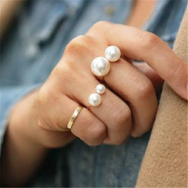 Fashion Pearl Ring Exaggeration Fashion U-shaped Opening Adjustable Gold Ring for Women New Jewelry 2020
Fashion Pearl Ring Exaggeration Fashion U-shaped Opening Adjustable Gold Ring for Women New Jewelry 2020