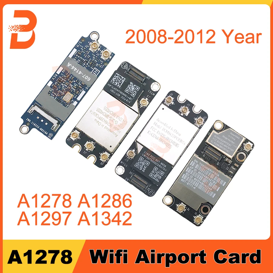 Original For Macbook Pro 13" 15" 17" A1278 A1286 A1297 A1342 Bluetooth Wifi Card Airport Card 2008 2009 2010 2011 2012 Year
Original For Macbook Pro 13" 15" 17" A1278 A1286 A1297 A1342 Bluetooth Wifi Card Airport Card 2008 2009 2010 2011 2012 Year