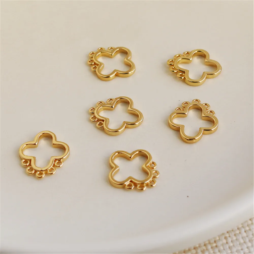 14K gold wrapped color preserving 13mm clover multi ring pendant tassel pendant bracelet necklace earrings DIY hand accessories
14K gold wrapped color preserving 13mm clover multi ring pendant tassel pendant bracelet necklace earrings DIY hand accessories