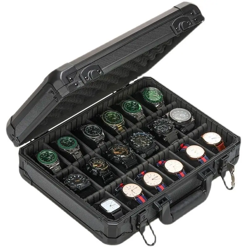 18 Slots Aluminum Watch Clock Box Suitcase Case Watch Storage Box Tool Case Watch Bracket Clock Display Storage Box
18 Slots Aluminum Watch Clock Box Suitcase Case Watch Storage Box Tool Case Watch Bracket Clock Display Storage Box