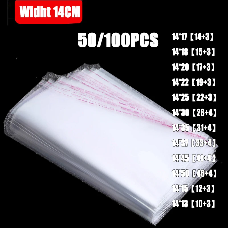 Width 14cm 50/100pcs Storage Bags Clear Self Adhesive Seal Plastic Packaging Resealable Cellophane Opp Poly Bags Gift Bags
Width 14cm 50/100pcs Storage Bags Clear Self Adhesive Seal Plastic Packaging Resealable Cellophane Opp Poly Bags Gift Bags