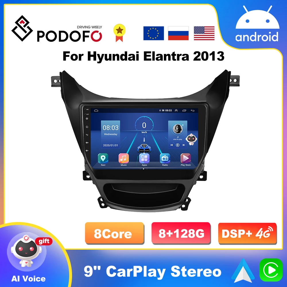 Автомобильный мультимедийный плеер Podofo, мультимедийный плеер 2 Din для Hyundai Elantra i35 128-2011, 8 ГБ + 2013 ГБ, Android, радио с экраном, 4G DSP
Автомобильный мультимедийный плеер Podofo, мультимедийный плеер 2 Din для Hyundai Elantra i35 128-2011, 8 ГБ + 2013 ГБ, Android, радио с экраном, 4G DSP