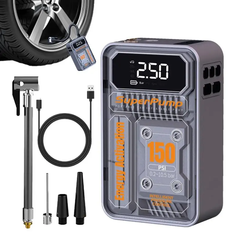 Car Electric Air Pump Wireless Portable Auto Air Compressor Tire Electric Inflator With Digital Display For Car Motorcycle Ball
Car Electric Air Pump Wireless Portable Auto Air Compressor Tire Electric Inflator With Digital Display For Car Motorcycle Ball