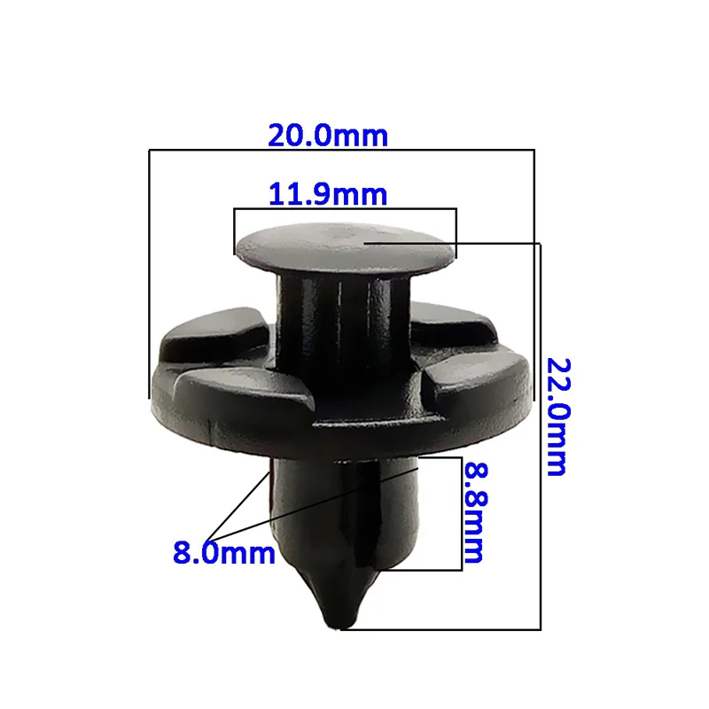 50pcs 8mm Car Plastic Rivet Fasteners Universal Interior Bumper Fender Fixing Clips Cover Black Plastic Durable Practical
50pcs 8mm Car Plastic Rivet Fasteners Universal Interior Bumper Fender Fixing Clips Cover Black Plastic Durable Practical