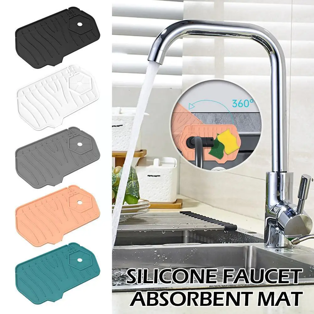 Silicone Faucet Absorbent Mat Countertop Protector Double-sided Faucet Gadgets Catcher Splash Bathroom Splash Guard Kitchen C5x4
Silicone Faucet Absorbent Mat Countertop Protector Double-sided Faucet Gadgets Catcher Splash Bathroom Splash Guard Kitchen C5x4