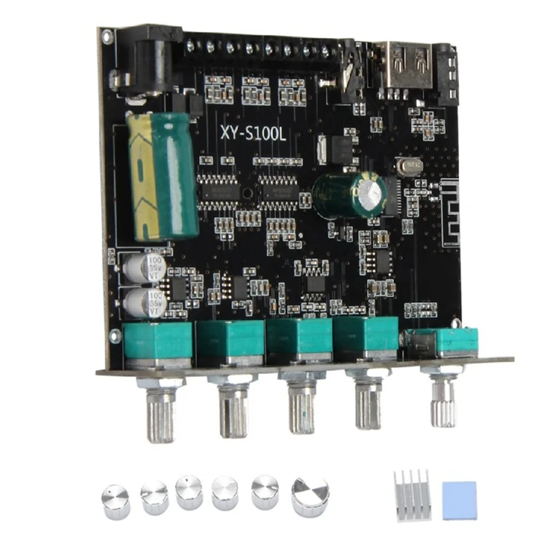 2X50W+100W Power Subwoofer Bluetooth Amplifier Board Sound Class D Home Theater Audio Stereo Equalizer AUX Amp XY-S100L
2X50W+100W Power Subwoofer Bluetooth Amplifier Board Sound Class D Home Theater Audio Stereo Equalizer AUX Amp XY-S100L